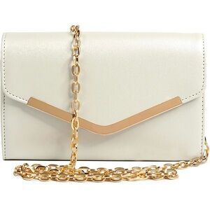 Chic White and Gold Women's Clutch